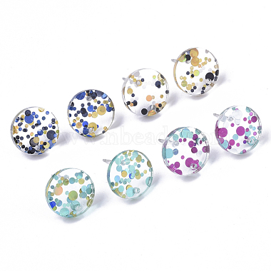 Cellulose Acetate(Resin) Stud Earring Findings(KY-R022-014)-2