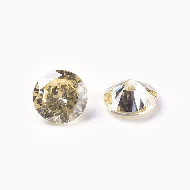 Cubic Zirconia Pointed Back Cabochons(ZIRC-WH0001-B11)-2