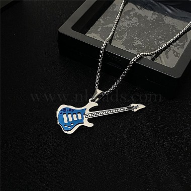 Guitar 201 Stainless Steel Necklaces