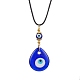 ожерелья с подвеской в виде слезы лэмпворк и сглаза(NJEW-JN04595-02)-1