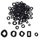 PandaHall Elite 100Pcs 5 Styles Rubberized Style Acrylic Linking Rings(OACR-PH0001-54)-1