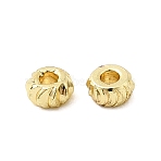 Flat Round Brass Beads, Long-Lasting Plated, Rack Plating, Lead Free & Cadmium Free, Real 18K Gold Plated, 3x1.5mm, Hole: 1mm(KK-H520-05A-G)