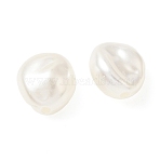 ABS Plastic Beads Imitation Pearl, Nuggets, White, 10.5x10x6.5mm, Hole: 1.5mm, about 1515pcs/500g(KY-I009-01)