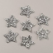 Star Hotfix Rhinestone, Resin Rhinestone, Costume Accessories, Sewing Craft Decoration, Crystal, 20~21x20~21x2mm(DIY-WH0308-224B)