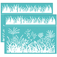 Self-Adhesive Silk Screen Printing Stencil, for Painting on Wood, DIY Decoration T-Shirt Fabric, Turquoise, Other Plants, 280x220mm(DIY-WH0338-165)