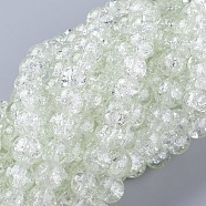 8MM Clear Crackle Glass Round Beads Strands for DIY Jewelry, 8mm, Hole: 1.3~1.6mm, 31.4 inch(X-CCG-Q001-8mm-01)