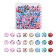 240Pcs 8 Colors Transparent Baking Painted Glass Beads, for Beading Jewelry Making, Imitation Opalite, Round, Mixed Color, 8mm, Hole: 1.3~1.6mm, 30Pcs/color(GLAA-TA0001-18)