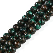 Assembled Natural Malachite & Bronzite Beads Strands, Round, 6mm, Hole: 0.8mm, about 67pcs/strand, 15.98''(40.6cm)(G-A230-D02-02)