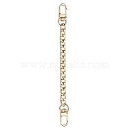 Aluminum Curb Chains Bag Extender Chains, with Alloy Clasps, Bag Replacement Accessories, Light Gold, 20cm(FIND-WH0065-08KCG)