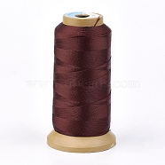 Polyester Thread, for Custom Woven Jewelry Making, Coconut Brown, 1mm, about 230m/roll(NWIR-K023-1mm-13)
