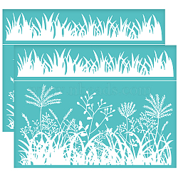 Self-Adhesive Silk Screen Printing Stencil, for Painting on Wood, DIY Decoration T-Shirt Fabric, Turquoise, Other Plants, 280x220mm(DIY-WH0338-165)