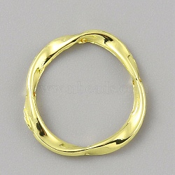 Alloy Linking Rings, Twisted Ring, Golden, 16x15.5x1.5mm, Inner Diameter: 13mm(FIND-WH0422-52A)