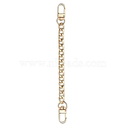 Aluminum Curb Chains Bag Extender Chains, with Alloy Clasps, Bag Replacement Accessories, Light Gold, 20cm(FIND-WH0065-08KCG)