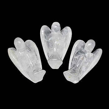 Natural Quartz Crystal Display Decorations, Angel, 48~52x30~32x18~20mm
