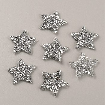 Star Hotfix Rhinestone, Resin Rhinestone, Costume Accessories, Sewing Craft Decoration, Crystal, 20~21x20~21x2mm