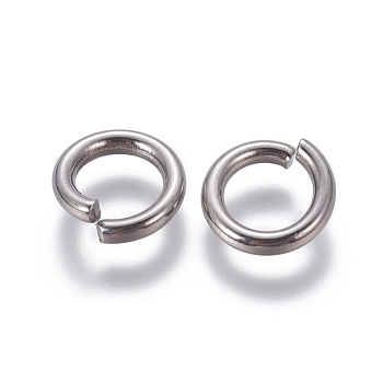 304 Stainless Steel Jump Ring, Open Jump Rings, Stainless Steel Color, 12 Gauge, 10.5x2mm, Inner Diameter: 7mm