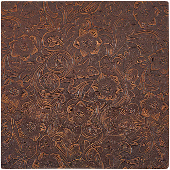 Leather Fabric, for Shoes Bag Sewing Patchwork DIY Craft Appliques, Coconut Brown, 20x20x0.16~0.18cm