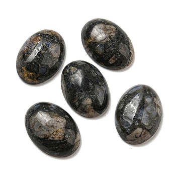 Natural Glaucophane Cabochons, Oval, 18x13x5~5.5mm