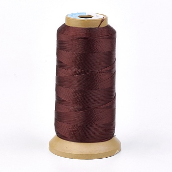Polyester Thread, for Custom Woven Jewelry Making, Coconut Brown, 1mm, about 230m/roll