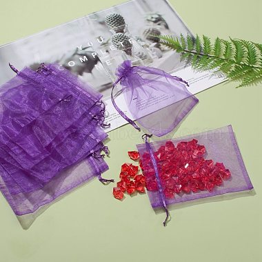 Organza Gift Bags with Drawstring(OP-R016-13x18cm-20)-5