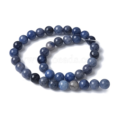 Natural Blue Aventurine(Dyed and Heated) Beads Strands(G-U015-10MM-01)-3