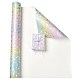 虹色のグラデーションの誕生日プレゼント包装紙(DIY-FZC0002-03D)-1