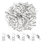200Pcs Brass Cord Ends, Silver, 7.5x2.5x2mm, Hole: 1.2mm, 200pcs(KK-PH0012-89S)