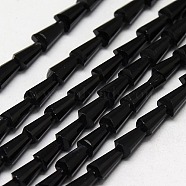 Glass Beads Strands, Faceted, Cone, Black, 7.5x4mm, Hole: 1mm, about 71pcs/strand, 20.4 inch(EGLA-J046-01)