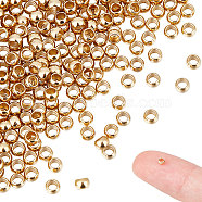 300Pcs 304 Stainless Steel Spacer Beads, Rondelle, Real 24K Gold Plated, 3x2mm, Hole: 1.8mm(STAS-UN0050-18)