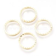 Brass Linking Rings, Real 18K Gold Plated, Ring, Golden, 15x2mm(X-KK-Q735-42G)