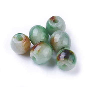 Natural Myanmar Jade/Burmese Jade Beads, Dyed, Barrel, 14.5~16x16~16.5mm, Hole: 5mm