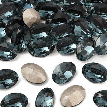 Preciosa&reg MAXIMA Crystal Fancy Stones, Czech Crystal, 435 12 601 Oval, Dura Foiling, 30340 Montana, 14x10mm