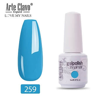 8ml Special Nail Gel, for Nail Art Stamping Print, Varnish Manicure Starter Kit, Sky Blue, Bottle: 25x66mm