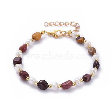 Natural Gemstone Beaded Bracelets(BJEW-JB05265)-2