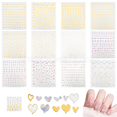 Mixed Color Plastic Nail Art Stickers