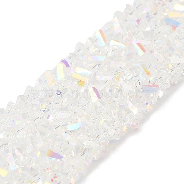 Clear AB Triangle Glass Beads