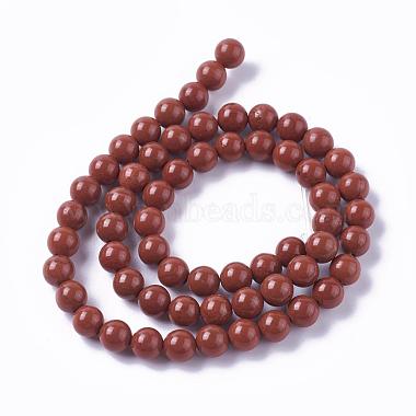 Chapelets de perles en jaspe rouge naturel(G-F348-01-6mm-A)-3