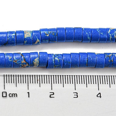 Brins de perles teintes en jaspe impérial synthétique(G-D077-D01-01B)-5