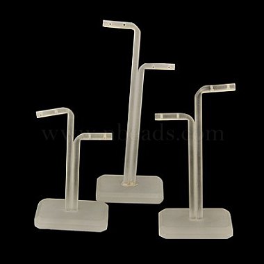 White Plastic Earring Stands