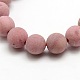 Natural Frosted Rhodonite Round Bead Strands(G-M064-4mm-04)-2