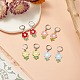 4 Pair 4 Color Alloy Enamel Flower Dangle Leverback Earrings(EJEW-JE05236)-2