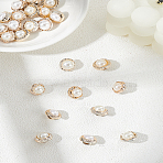 24Pcs 6 Styles Plastic Shank Buttons, 1-Hole, with Imitation Pearl, Flower &  Half Round, White, 11.5~12.5x9~10mm, Hole: 3x2mm, 4pcs/style(BUTT-LP0001-61)