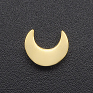 201 Stainless Steel Charms, for Simple Necklaces Making, Stamping Blank Tag, Laser Cut, Crescent, Golden, 8x7x3mm, Hole: 1.6mm(STAS-R109-JA418-2)