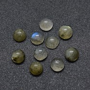 Natural Labradorite Cabochons, Half Round/Dome, 4x1.5~2.5mm(X-G-O175-23-11)