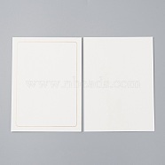 Simple Rectangle Paper Greeting Cards, Valentine's Day Wedding Birthday Invitation Card, White, 130x96x0.4mm(DIY-WH0265-93)