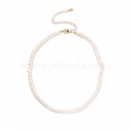 Grade A Natural Pearl Beaded Necklace for Women, WhiteSmoke, 14.96 inch(38cm)(NJEW-JN03860)