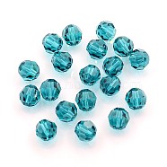 Austrian Crystal Beads, 8mm Faceted Round, Light Sea Green, hole: 1mm(X-5000_8mm229)