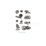 Silicone Stamps, for DIY Scrapbooking, Photo Album Decorative, Cards Making, Stamp Sheets, Clear, 10~21.5x10~20Cm(DIY-WH0014-Y9)