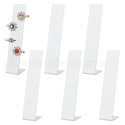 Acrylic Hair Pin Displays Stand, Rectangle, White, 2x1-5/8x8 inch(5.1x4x20.4cm)(ODIS-WH0009-02A)