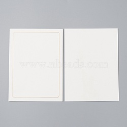 Simple Rectangle Paper Greeting Cards, Valentine's Day Wedding Birthday Invitation Card, White, 130x96x0.4mm(DIY-WH0265-93)